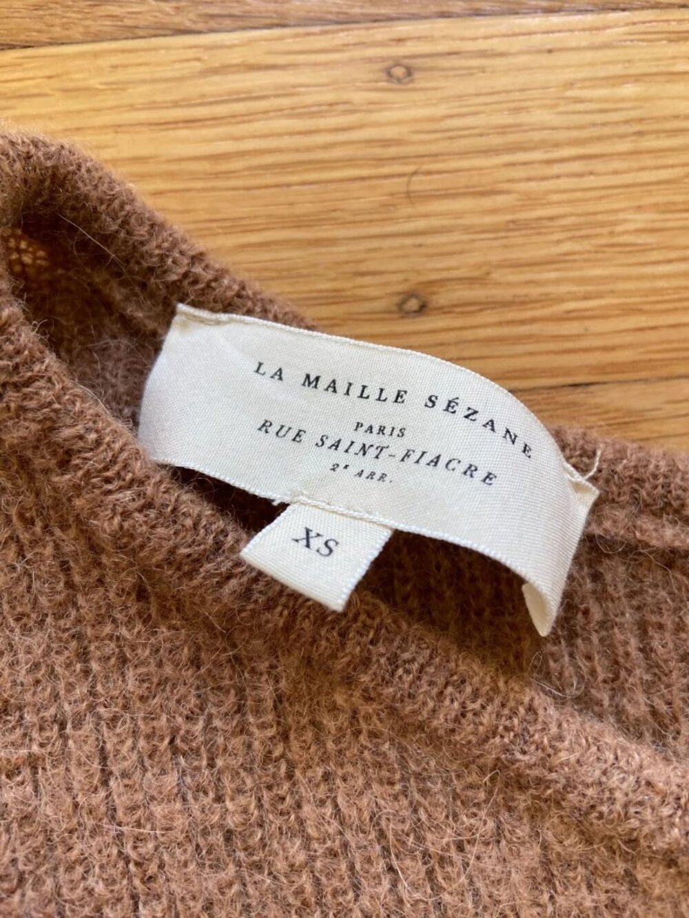 Sézane Gaspard Cardigan XS Camel Brown - Picture 3 of 5